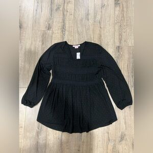 Black peasant top